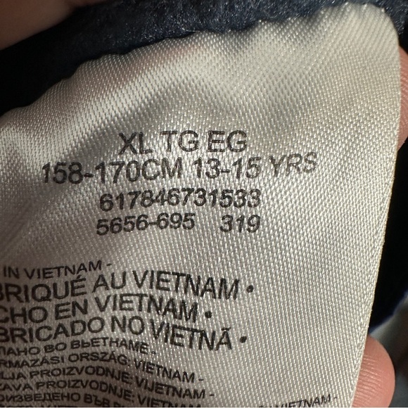 Air Jordan lined hooded jacket size youth XL, front zip, pockets, blue - Picture 8 of 15